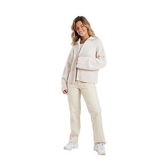 Brave Soul Womens/Ladies Fisherman Knitted Zip Detail Jacket