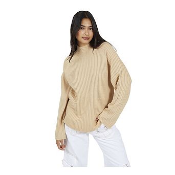 Brave Soul Womens/Ladies Mossy Yarn Turtle Neck Jumper