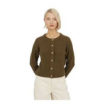 Brave Soul Womens/Ladies Lawson Knitted Crew Neck Raglan Cardigan