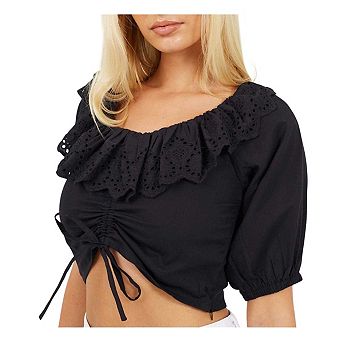 Brave Soul Womens/Ladies Bardot Crop Top