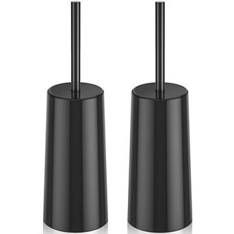 Toilet Brush Holder 2 Pack 304 Stainless Steel Ergonomic Denser Larger Brush Head Easy Assemble