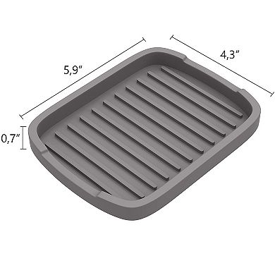 2-piece silicone sponge holder multifunctional sink tray quick-drying heat-resistant