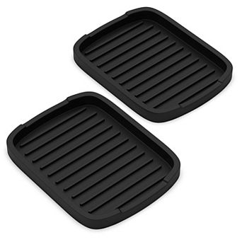 2 pc silicone sponge holder multifunctional sink tray quick-drying heat-resistant