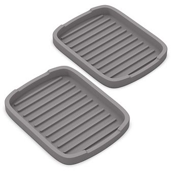 2 pc silicone sponge holder multifunctional sink tray quick-drying heat-resistant