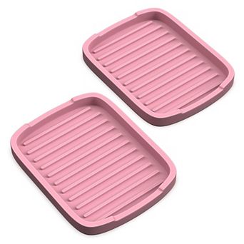 2 pc silicone sponge holder multifunctional sink tray quick-drying heat-resistant