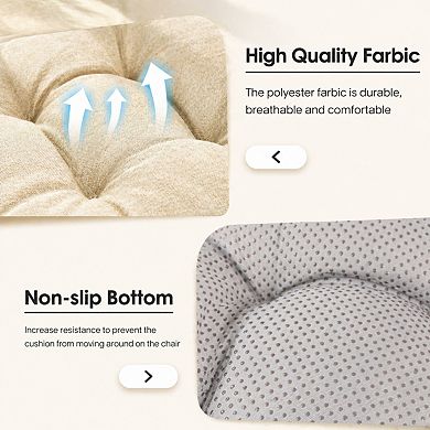 Memory Foam Chair Cushions Indoor Outdoor Seat Pads Non Slip Support Comfort 4PC