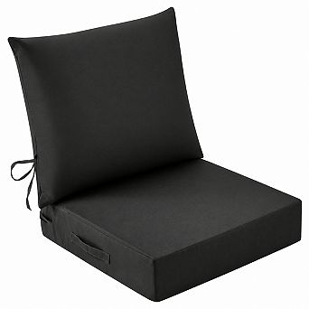 Outdoor Chair Cushions Waterproof Fade Resistant Deep Set with Handle Ties Patio Furniture