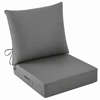 Outdoor Chair Cushions Waterproof Fade Resistant Deep Set with Handle Ties Patio Furniture