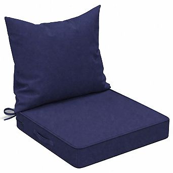 Patio Chair Cushions Waterproof Fade Resistant Outdoor Furniture Straps Hook Loop Fastener
