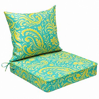 Patio Chair Cushions Waterproof Fade Resistant Outdoor Furniture Straps Hook Loop Fastener