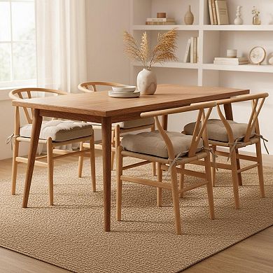 Memory Foam Dining Chair Cushions Non Slip Ties Height Adjustable Washable