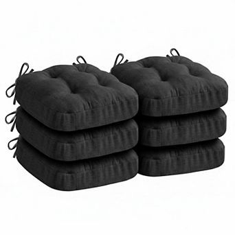 Memory Foam Dining Chair Cushions Non Slip Ties Height Adjustable Washable