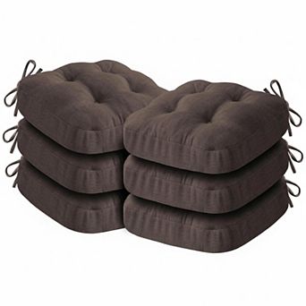 Memory Foam Dining Chair Cushions Non Slip Ties Height Adjustable Washable