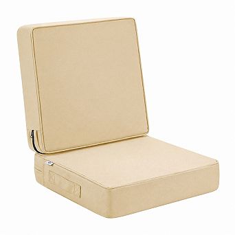 Outdoor Deep Seat Patio Cushion Set Waterproof Fade Resistant High Density Foam Removable Cover