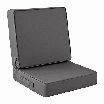 Outdoor Deep Seat Patio Cushion Set Waterproof Fade Resistant High Density Foam Removable Cover