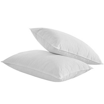 Inhand Goose Down Feather Pillow (Set of 2), Medium Firm Soft Support Pillow with 100% Cotton Fabric
