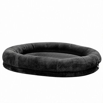 Human Dog Shared Bed - Large Plush Pet Bed with Washable Cover & Orthopedic Foam