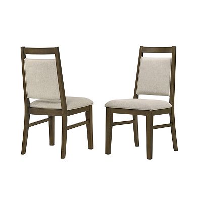 Transitional Dark Walnut Dining Table Set