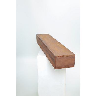 60" Rustic Wood Fireplace Mantel, Wall-Mounted Floating Shelf for Home Decor