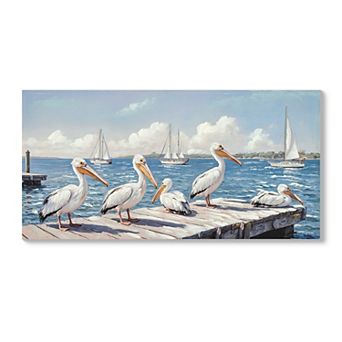 22" X 44" Modern Beach Seagull Canvas Wall Art for Living Room and Bedroom Decoration