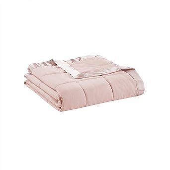 100% Polyester Lightweight Down Alternative Blanket with Satin Trim
