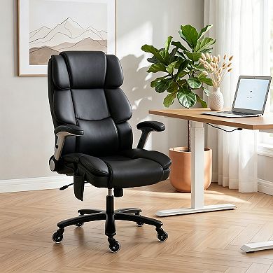 HOMCOM 400LBS Office Chair with Airbag Lumbar Support, Desk Chair