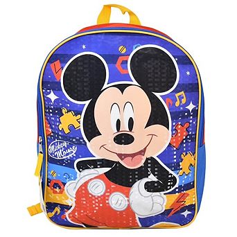 Disney Mickey Mouse 15" Backpack with Plain Front, Boys