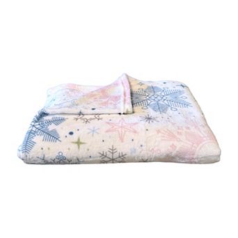 Deal Bar Plush Throw - Snowflakes