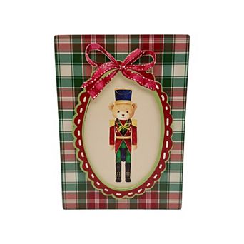 Holiday Nutcracker Bear Sign Table Decor