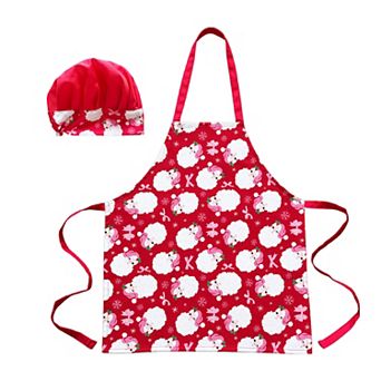 Kids 2 pc Santa Apron & Chef Hat Set