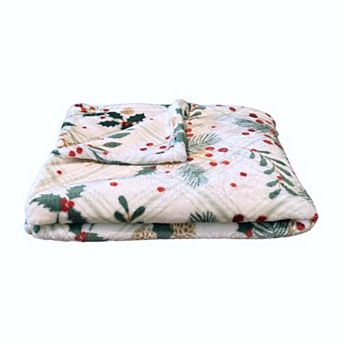 Holiday Springs Plush Throw Blanket