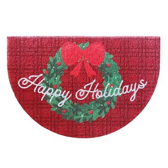 Deal Bar Happy Holidays PVC Coil Door Mat