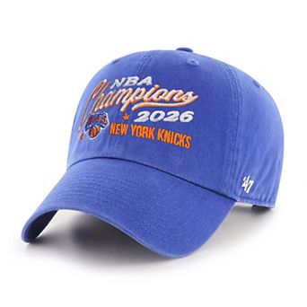 Men's '47 Brand Blue New York Knicks 2026 NBA Finals Champions Adjustable Hat