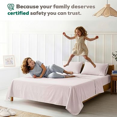 American Soft Linen Washed Cotton Percale Sheet Set