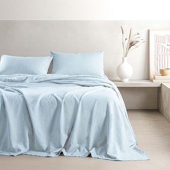 American Soft Linen Washed Cotton Percale Sheet Set