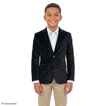 Perry Ellis Velvet Dinner Jacket Blazer, Big Boys (8-20)