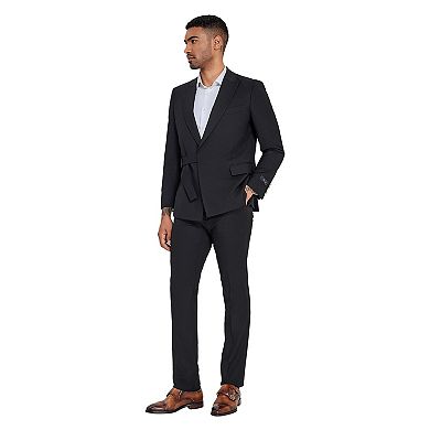 Men’s 2-Piece Belted Fashion Suit Set, Skinny-Fit