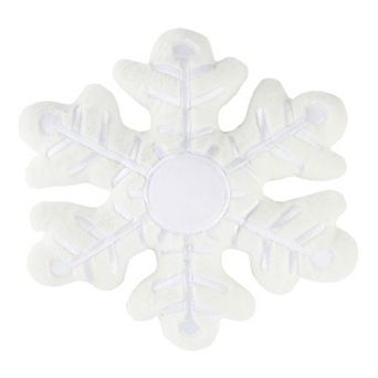 Plush snowflake throw pillow