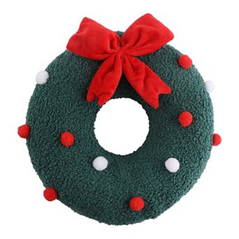 Deal Bar Christmas Wreath Throw Pillow