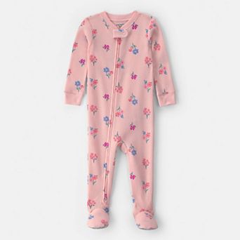 Baby Girl Carter's Floral Thermal Snug Fit Footed Pajamas
