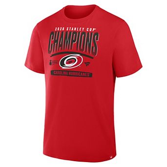 Men's Fanatics Red Carolina Hurricanes 2026 Stanley Cup Champions Signature Roster T-Shirt