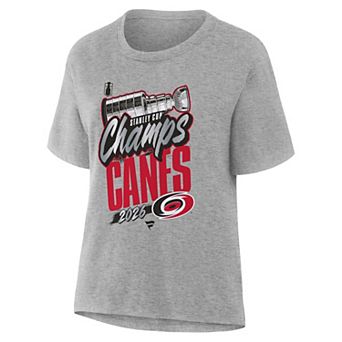 Women's Fanatics Heather Gray Carolina Hurricanes 2026 Stanley Cup Champions Locker Room T-Shirt