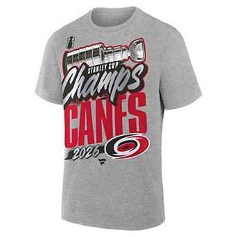 Men's Fanatics Gray Carolina Hurricanes 2026 Stanley Cup Champions Authentic Locker Room T-Shirt