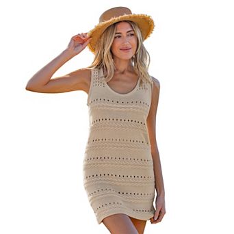 Women's Cupshe Chic Crochet Knit Beach Cover-Up Dress