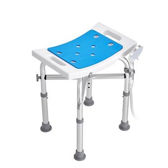 BAOURE Aluminium Alloy Adjustable Shower Stool 500 LBS Capacity for Elderly Disabled