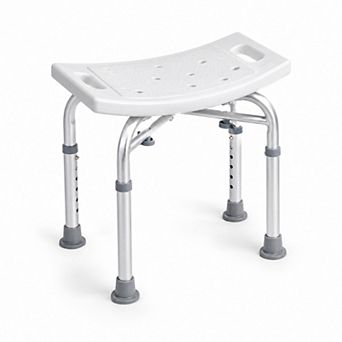 BAOURE Aluminium Alloy Adjustable Shower Stool 350 LBS Capacity for Elderly Disabled