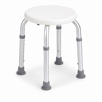 BAOURE Aluminum Adjustable Shower Stool Non Slip 300 Lb Capacity For Elderly Disabled