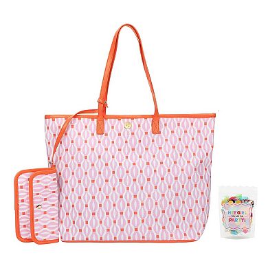 Packed Party Oversized Tote Bag with Detachable Wristlet Pouch