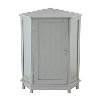 BAOURE MDF Modern Corner Storage Cabinet with Adjustable Shelves for Bathroom Use