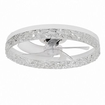 BAOURE Acrylic Modern Ceiling Fan Light with Remote Control for Bedroom Living Room
